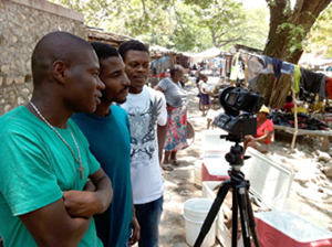 Haitians with GigaPan