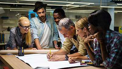 A group of workers