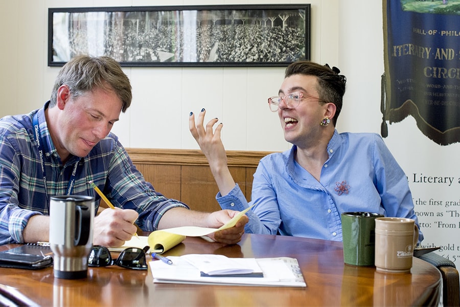 David Griffith and Atom Akinson are new members of the Chautauqua Institution staff. Photo by Dave Munch of The Chautauquan Daily