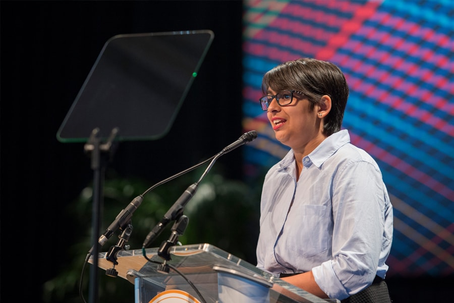 Image of student speaker