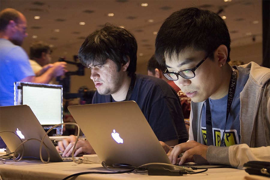 Image of students at computers