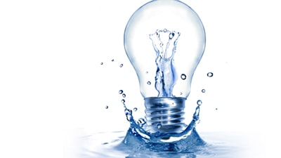 bulb splashing into water