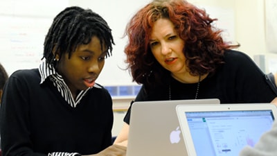 Image of teacher and student