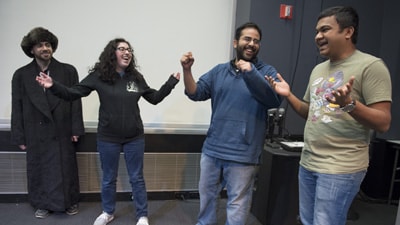 ETC students during an improvisational class