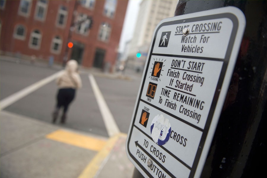 Image of a pedestrian traffic signal