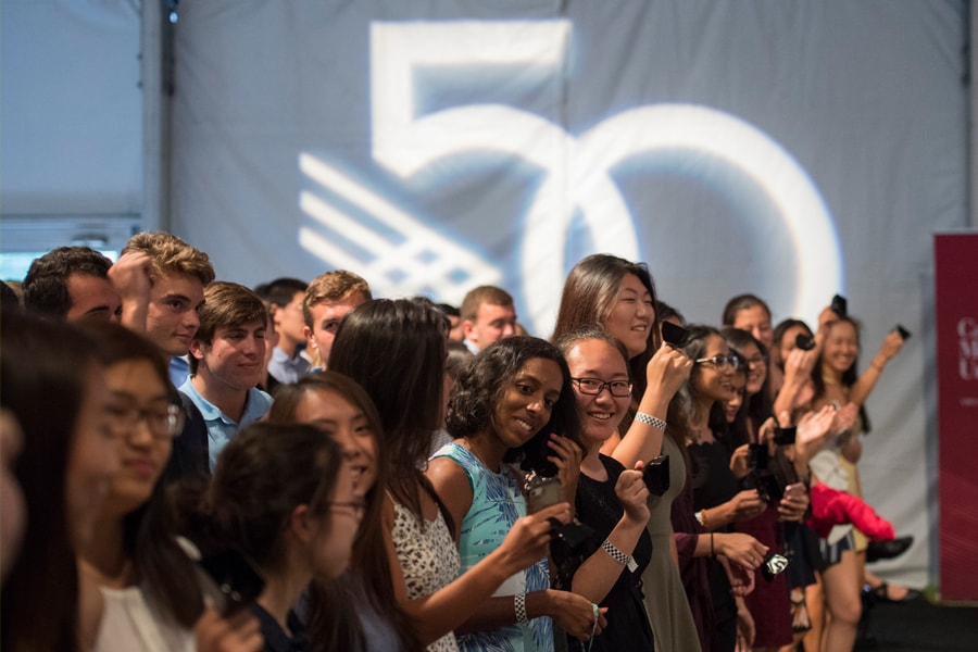 image of first-year students at convocation