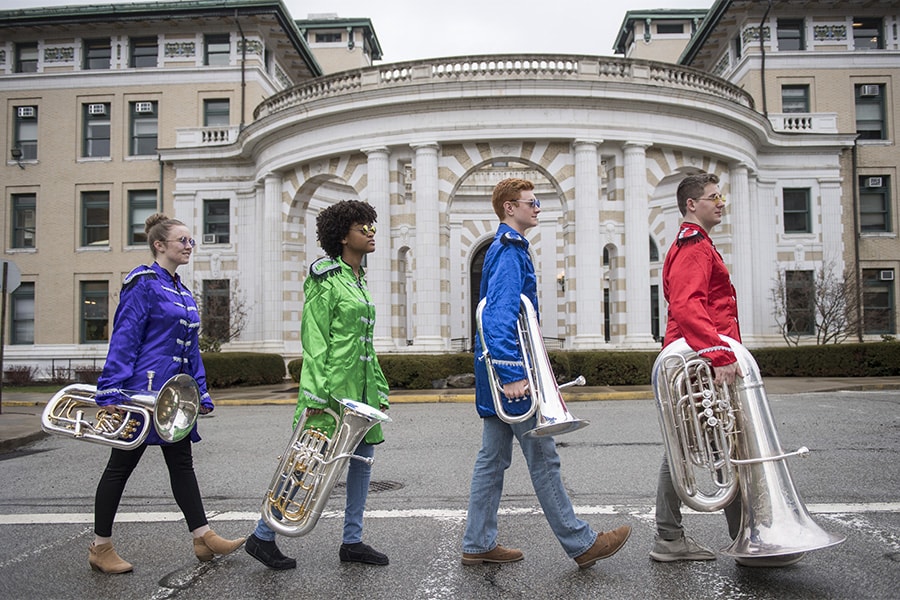 Image of euphonium and tuba players