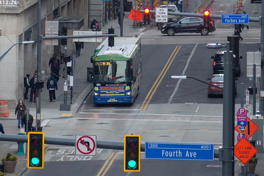 Image of downtown Pittsburgh street