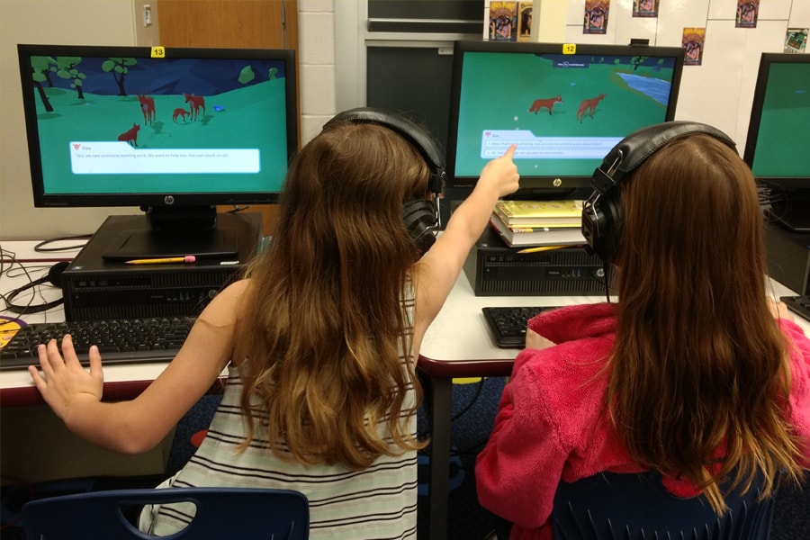 Image of students testing a game