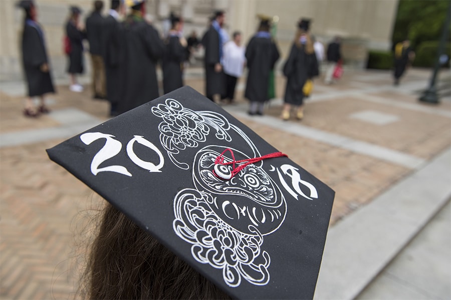 CMU graduates showcase their decorated mortar boards