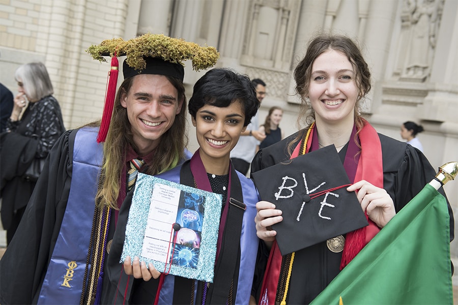 CMU graduates showcase their decorated mortar boards