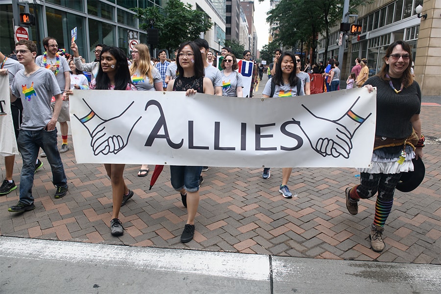 MU students, staff, faculty and alumni at the People's Pride March 2k18 and the EQT Equality March