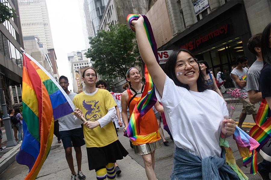 MU students, staff, faculty and alumni at the People's Pride March 2k18 and the EQT Equality March