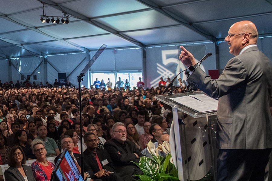 Image of Farnam Jahanian at convocation