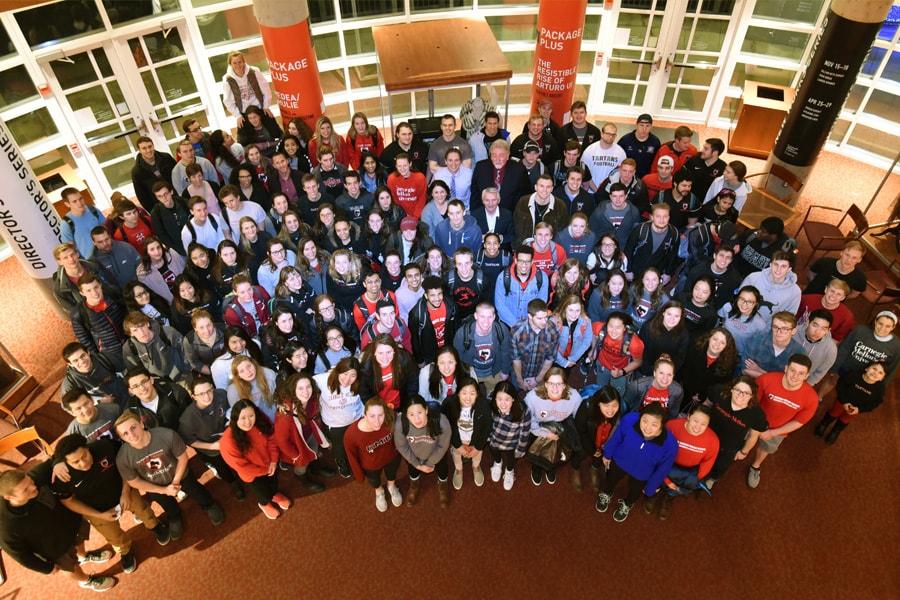 Image of students in the Purnell Center