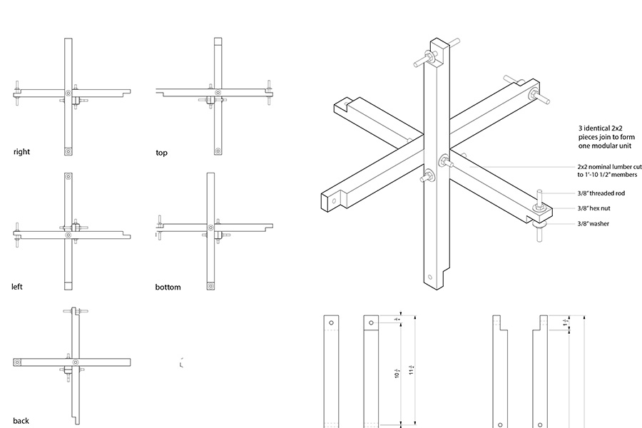 A photo of a plan for the archway.