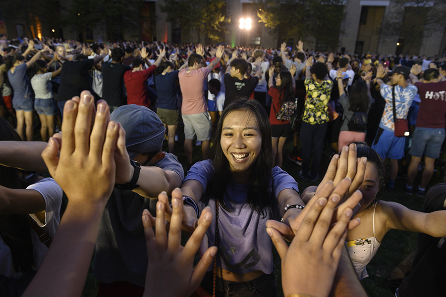 A photo of students at Playfair