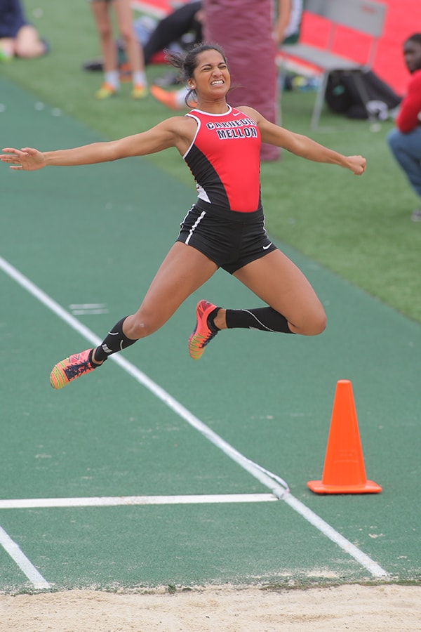 Image of Debi Bhanja jumping