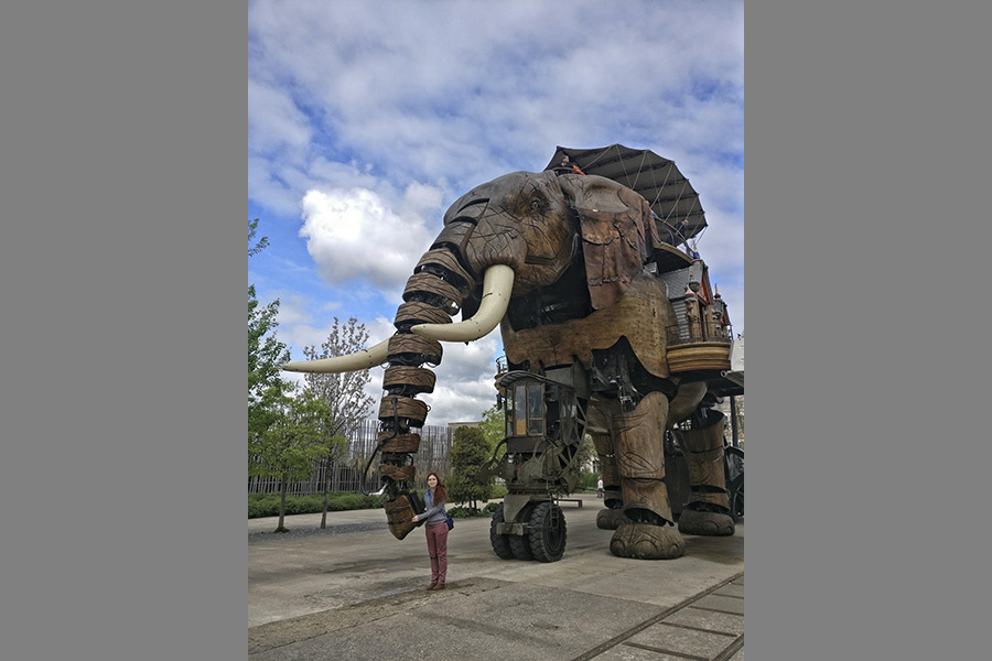 Mechanical elephant in Nantes, France