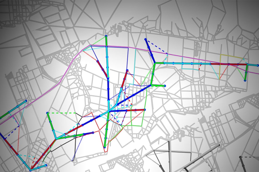 Map of irrigation canals