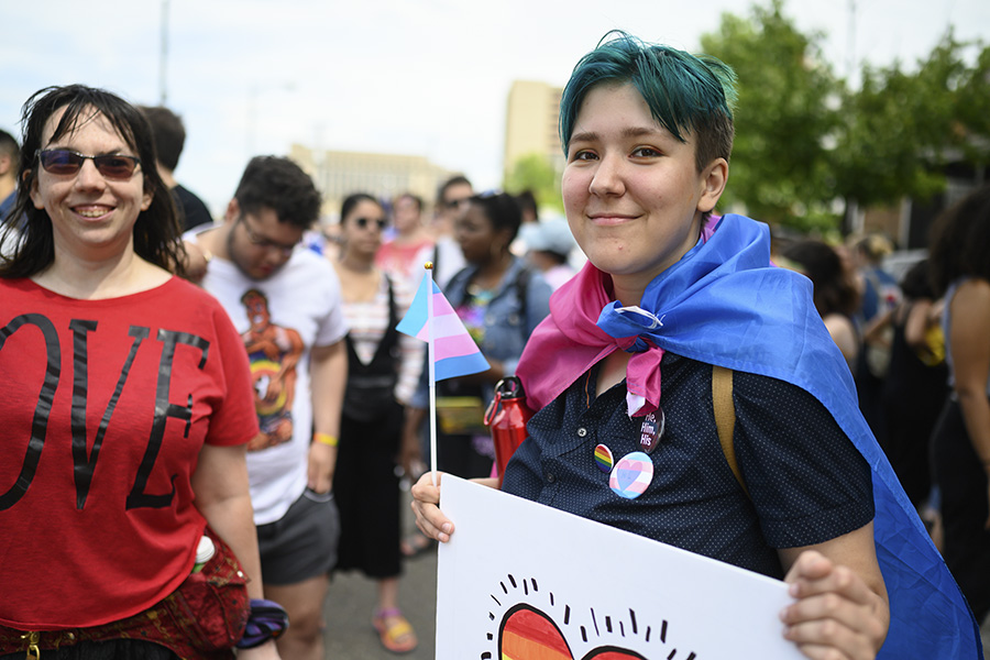 A photo of CMU's representation in the People's Pride Parade