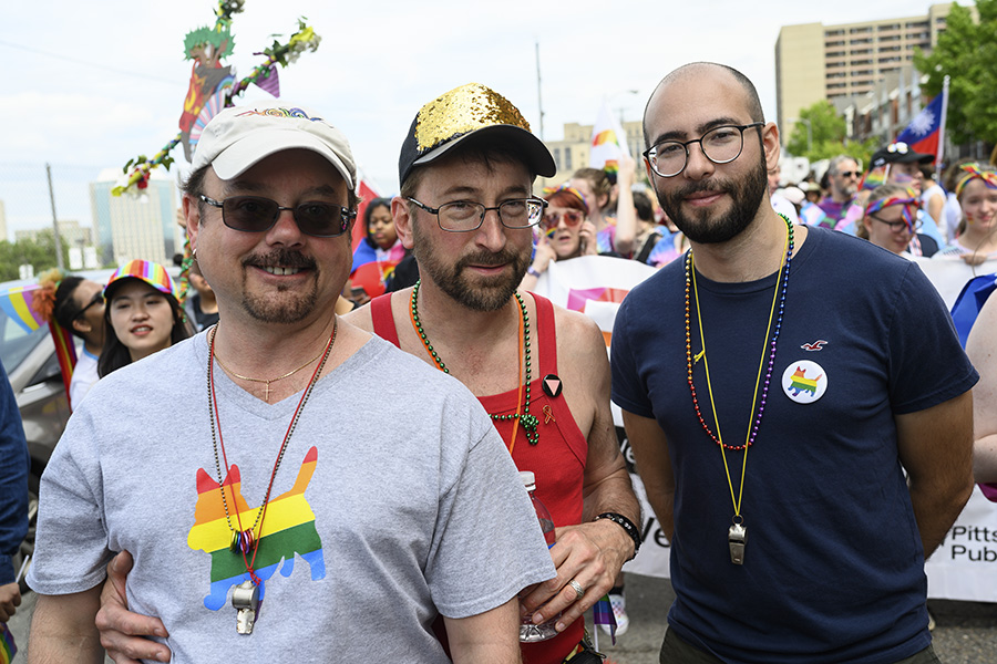 A photo of CMU's representation in the People's Pride Parade