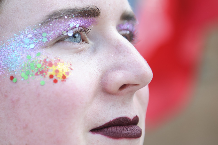 A photo of CMU's representation in the People's Pride Parade