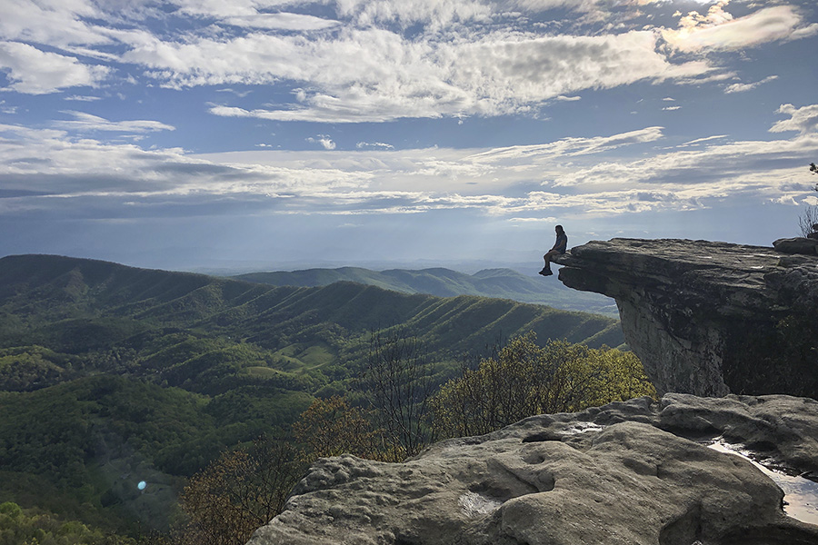 Eva sits atop McAfee Knob