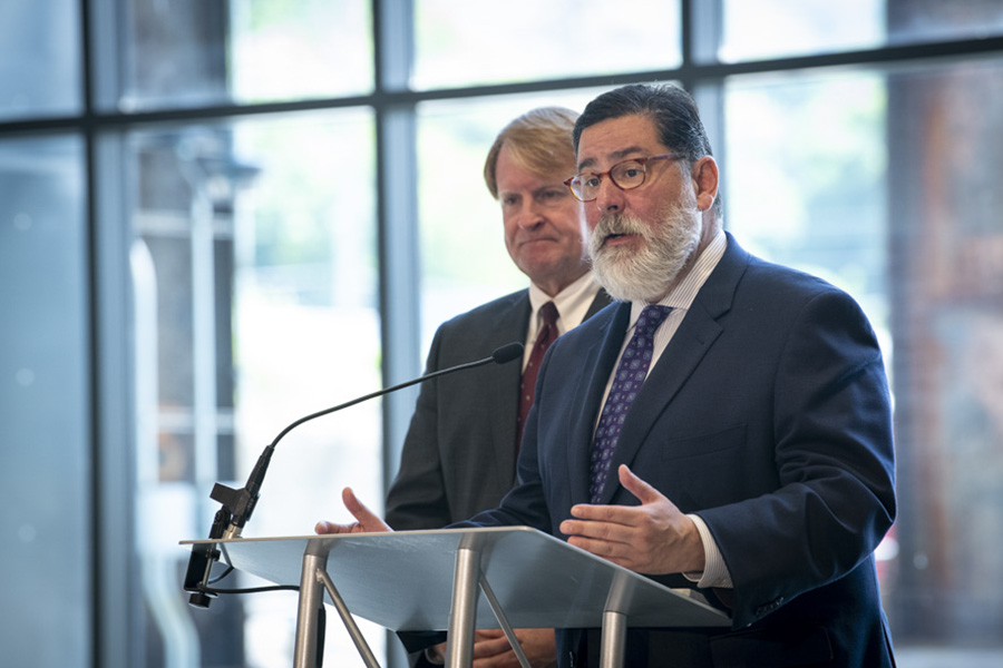 A photo of Bill Peduto and Rich Fitzgerald.