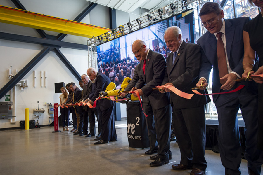 A photo of the ribbon cutting.