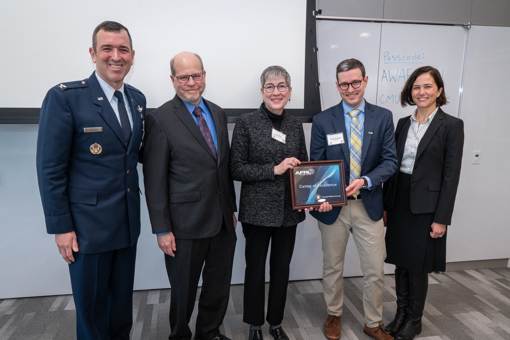 CMU staff members with Air Force personnel