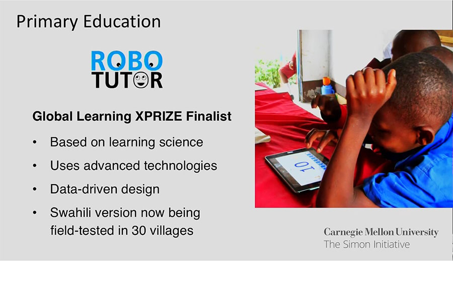 Informational slide on RoboTutor