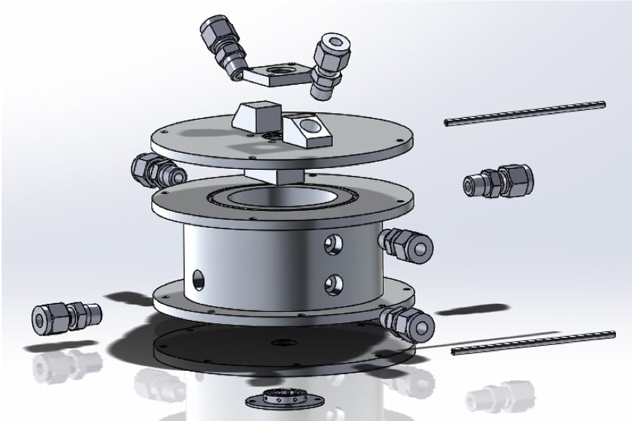 a computer rendering of the optical chamber