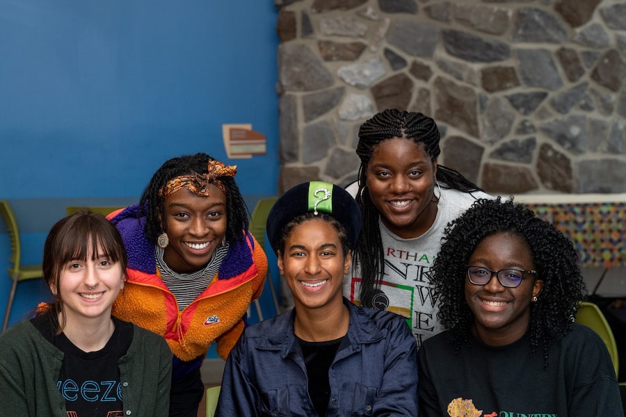 group of smiling CMU students