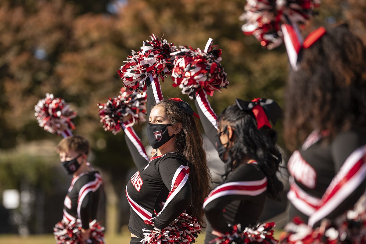 Cheerleaders during the game