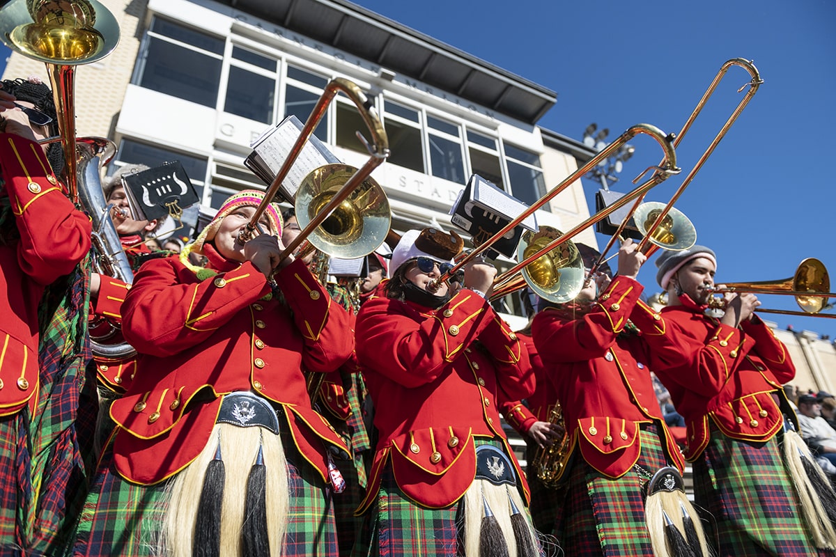 The Kiltie Band plays