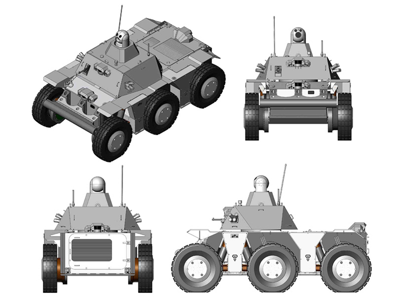 NREC’s Autonomous Platform Demonstrator (APD) is a 9-ton, skid-steer unmanned ground vehicle (UGV) with extreme off-road mobility and the ability to drive up to 80 kph.
