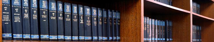 Shelves of legal volumes