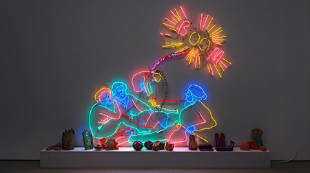 Image of Jacolby Satterwhite's neon light piece