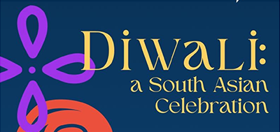 Event poster with text Diwali: a south asian celebration
