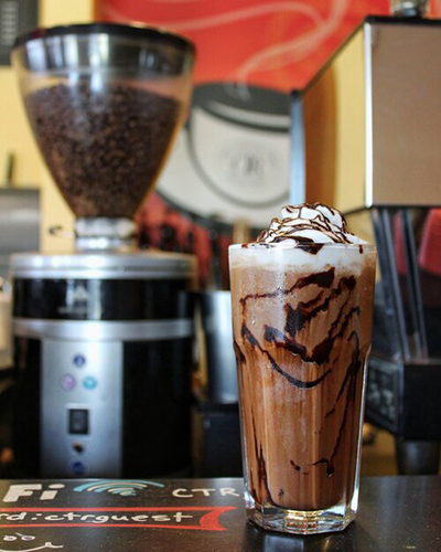 Picture of a frozen chocolate coffee drink from Coffee Tree Roasters