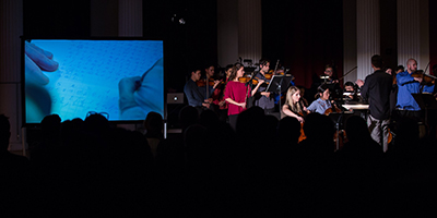 CMU's contemporary ensemble preforming