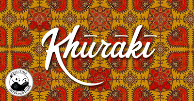 Decorative graphic with the text Khuraki