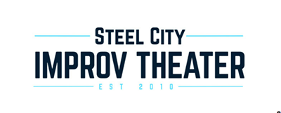 Decorative graphic of Steel City Improv Logo