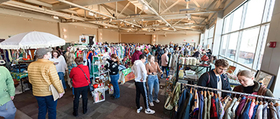 Image of people shopping in a flea market