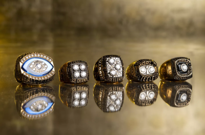 Image of pittsburgh's six superbowl rings