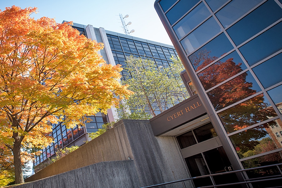 Exterior shot of Cyert Hall