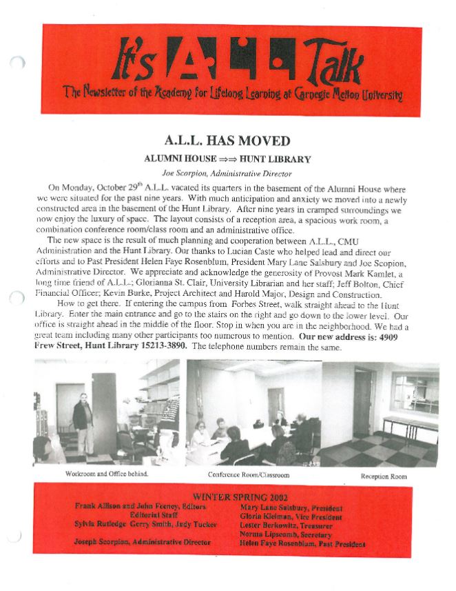 Winter/Spring 2002 Newsletter