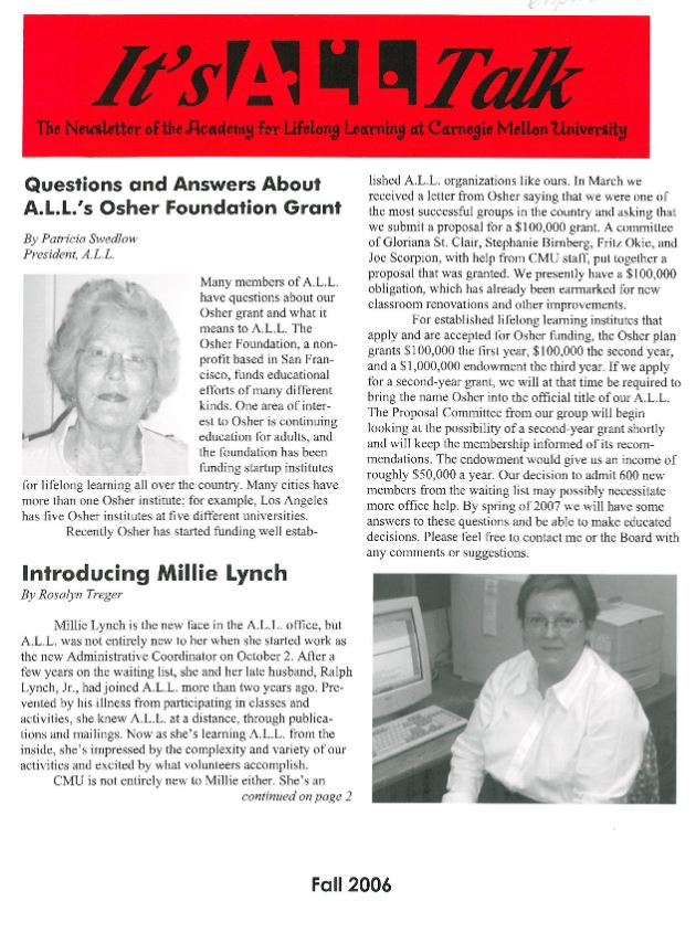 Fall 2006 Newsletter