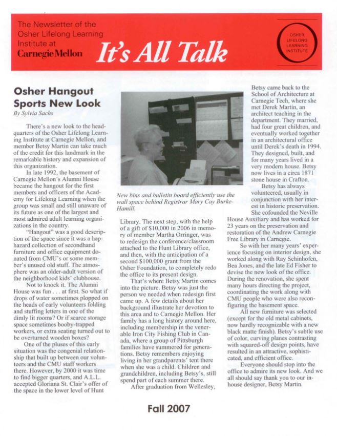 Fall 2007 Newsletter